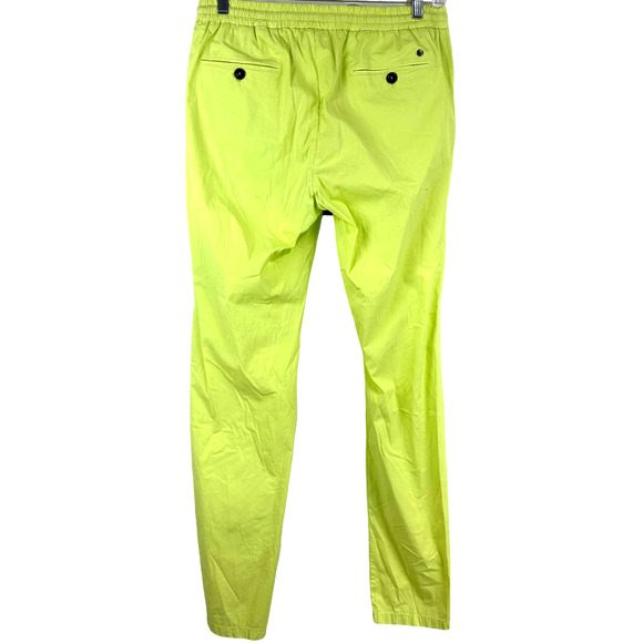 Canali Black Edition NWT Pleated Drawstring Chinos Jogger Size 52 (US 35) Neon - Picture 4 of 12
